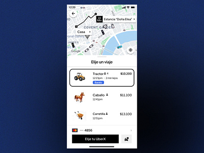 Rural Uber service design club ui