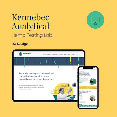 Hemp Testing Lab Website design ux web design