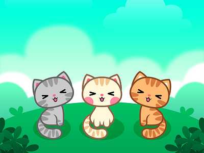 Piano Purple Tiles: Backgrounds - 3 Cats animal background cat cat background cute animal cute cat game game background kitten kitty magic tiles music music game music tiles piano piano game piano tiles