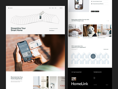 Smart Home - Website big image clean home house internet of things iot landing landing page landingpage mobile app samrt home smart smart house smarthome ui web website