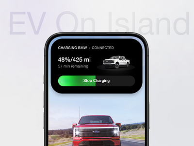 Ford* mobile app / island exploration app application automotive car charging cars concept dynamicisland ev flat ford ford ev ios iosisland iphone16 island modern notch porsche tesla