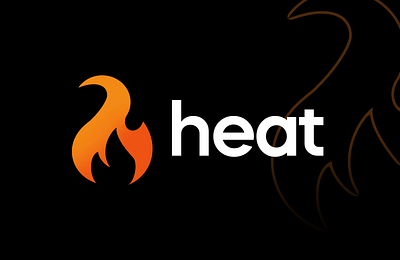 Heat branding clean design fire flame graphic design heat logo