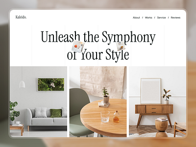 Kaleido - Furniture Landing Page architecture clean clean design company decor fresh furniture home home page interior interior design landing page minimalist minimalist design modern online store shop stylist web design website design