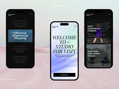 Studio Mobile card cover dark design hero lab mobile portfolio studio ui ux