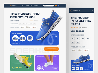 Shoe store Product Page design ecommerce ecommerce website nike product design sales shoe store shoe website shop store uiux web design website