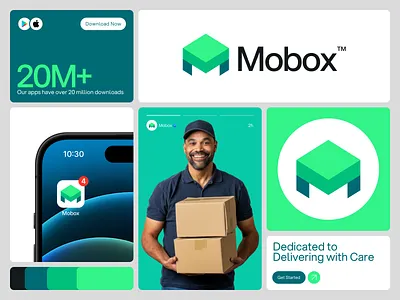 Mobox | Courier, Delivery, Transport or Logistic Logo Design app logo brand identity branding courier courier logo delivery delivery logo design food delivery logistics logistics logo logo logo design logo designer logo trends modern parcel parcel logo transport transport logo