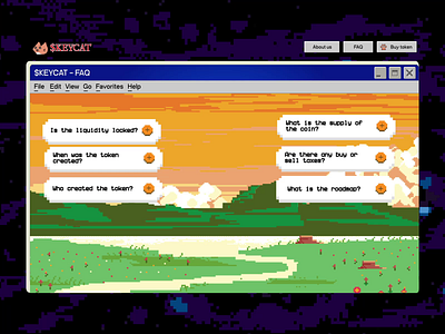 Keycat - Fan Token Meme blockchain crypto crypto website defen design website faq fun futer landing page mem token meme nft pepe roadmap web design website crypto