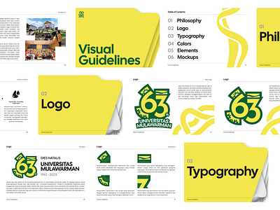 Visual Identity Guidelines - Mulawarman University Anniversary anniversary badge brand branding design graphic design illustration logo university vector