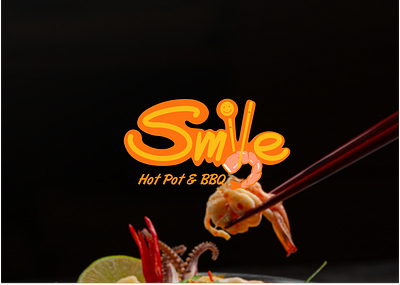 Smile Hot Pot & BBQ branding graphic design logo