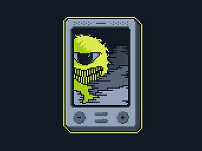 Pixel Art: Monster Video Game 8bit cyberpunk futuristic halloween illustration monster pixel pixel art spooky video game