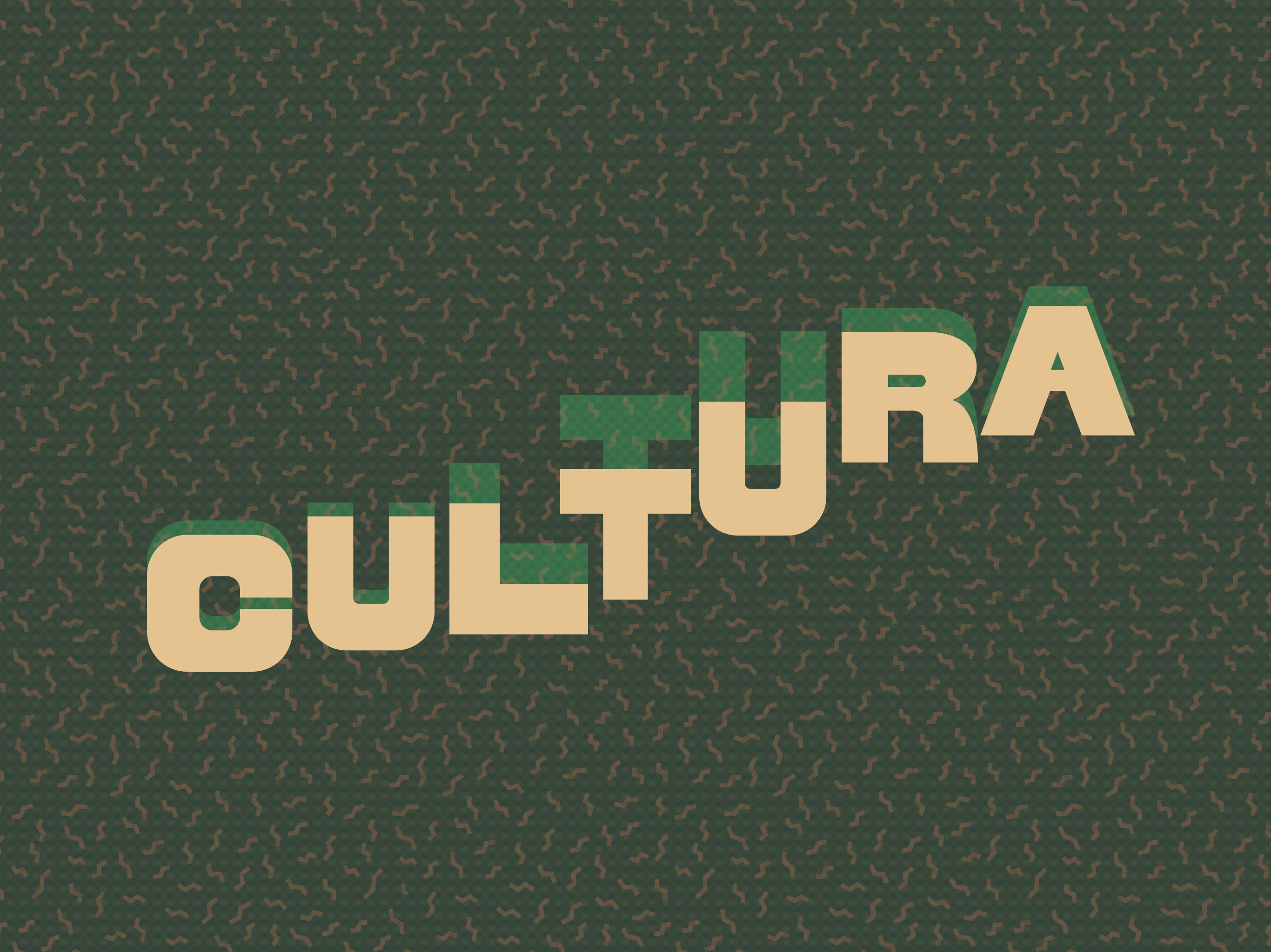 Cultura Animated Type bouncing cultura fun green latino lettering motion motion graphics procreate red texture typography yellow