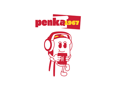 Penka 1967 Logo Design brand brand design brand logo branding cute mascot design food logo graphic design icon illustration logo logo design mascot red logo retro retro logo sandwich vector vintage vintage logo