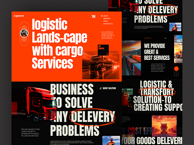 Cargo Delivery Website cargo cargo delivery website cargo service container design fly freight logistic logistic website parcel ship shipment landing page shipping transfort website transportetion truck ui uidesign uiux design webdesign