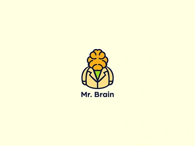 Mr. Brain Logo brain brainstorm braintech character computer creative gaming geek genius idea innovation intelligent mind mr. mr. brain programmer smart startup tech thinker