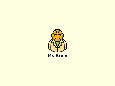 Mr. Brain Logo brain brainstorm braintech character computer creative gaming geek genius idea innovation intelligent mind mr. mr. brain programmer smart startup tech thinker