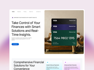 FinSavvy - Finance Landing Page 3d animation bank branding card dribbble exploration finance graphic design logo money motion graphics trend ui uidesign uxdesign visa