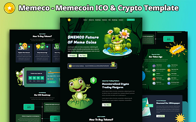 Meme coin - Memecoin ICO and Crypto Template meme coin meme coin ico meme coin landing page meme token memecoin