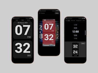 Minimalist Flip Clock UI Design appdesign appui cleanui clockapp designinspiration digitaldesign figma app figma app design flipclock minimaldesign mobileappdesign uidesign uimockup uiux