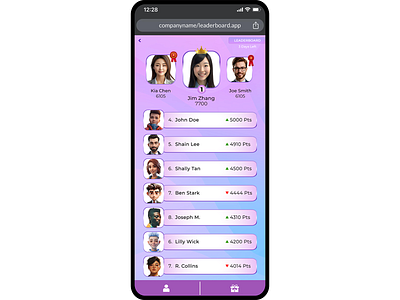 Leaderboard branding design engagement gamification gamification system illustration leaderboard leaderboard system result ui ux vouchermatic