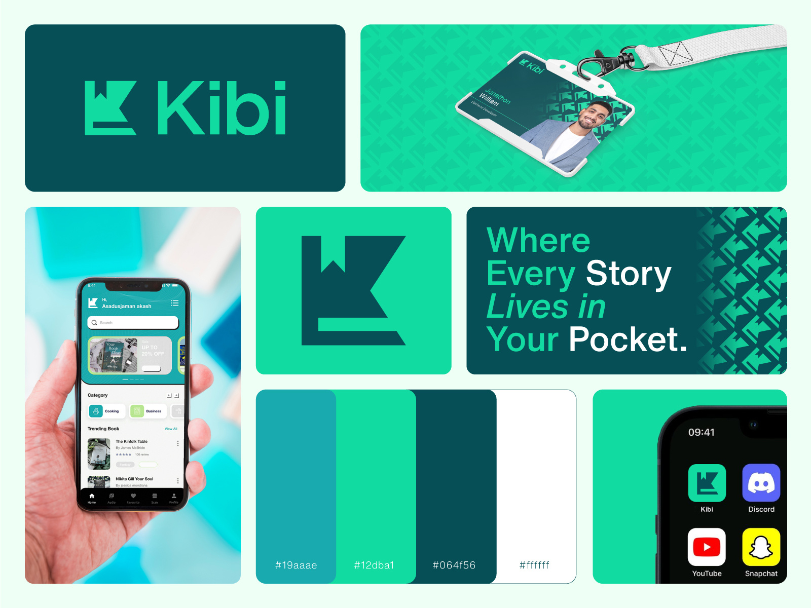 Example of Modern Gradient App Logo And Brand Kit.