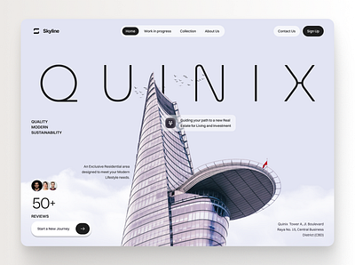 SKYLINE - Real Estate Landing Page branding landing page real estate ui ux website design