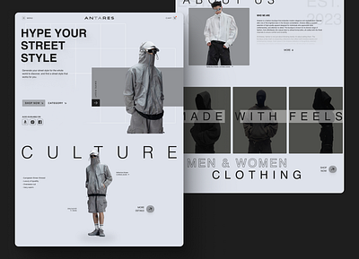 Fashion E-commerce Website branding fashion web design hype landing page ui ux