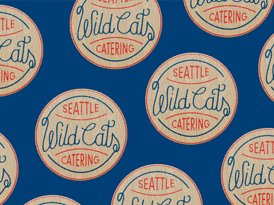 Badges for Catering Company's Brand Identity - Wild Cats badge badges brand brand identity brand identity design branding brands catering design designer graphic design hand drawn illustration logo logotype seattle typography wild cats