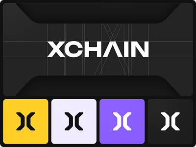 XCHAIN - logo for Crypto Technology blockchain brand branding crypto graphic design icon logo logotype visual identity