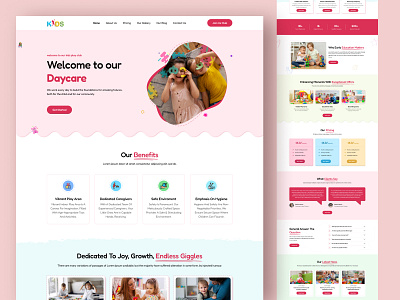 Kids Playschool Website Design👩‍👧‍👦 child care center childdevelopment childeducation childplaycenter funandgames graphic design kids school kidsplayschool kidsplayzone motion graphics ui ui design uiux user interface web design web development website website design