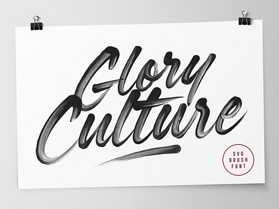 Glory Culture SVG Font + Extras acrylic font branding font brush font brushed font commercial font cool font cursive font handpainted font messy font modern font opentype svg font paint font painted posters font script font sports font svg svg font texture font trendy font