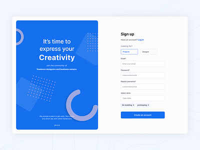 Daily UI #001 - Sign up form formdesign login loginform minimaldesign mobiledesign registrationpage signup ui uidesign uiux userexperience userinterface uxdesign webdesign