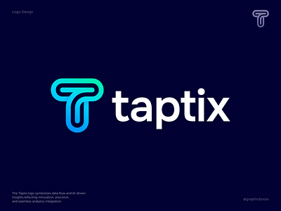 Taptix Logo Design – Data Analytics & AI Technology ai ai company branding business intelligence clean design creative logo data analytics data science dribbble flat design gradient logo logo logo design logo inspiration machine learning minimal logo modern logo predictive analytics tech branding tech logo