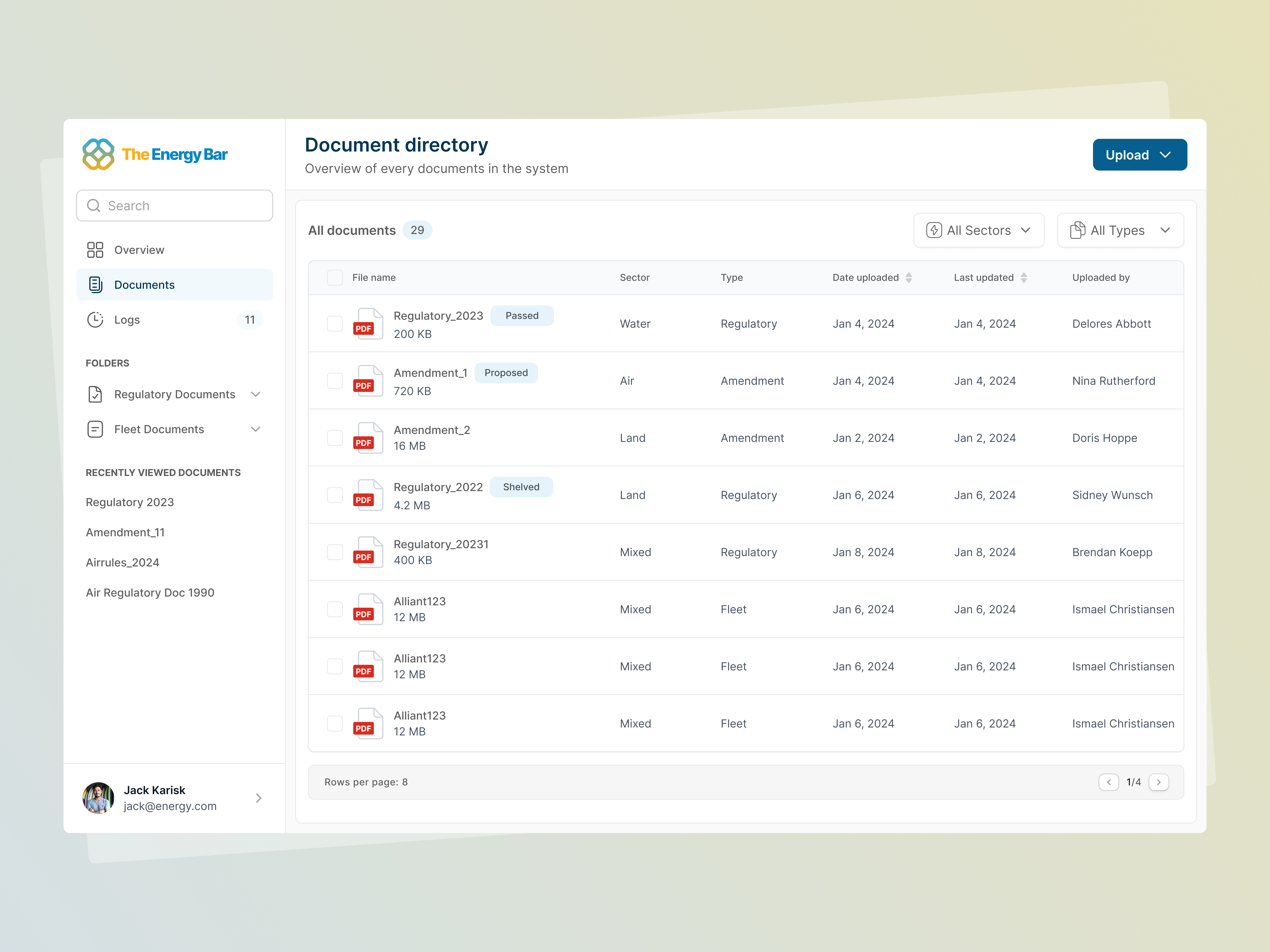 Document Repository/Dashboard action branding columns dashboard design doc document graphic design landing page logo repository rows saas ui ui design ui inspiration ux design