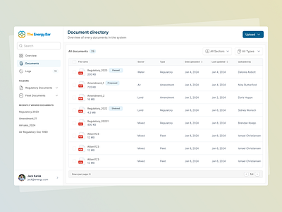 Document Repository/Dashboard action branding columns dashboard design doc document graphic design landing page logo repository rows saas ui ui design ui inspiration ux design