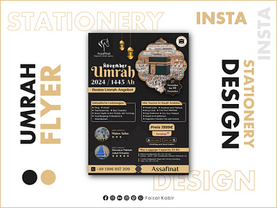 Umrah Flyer Design Template | Islamic Poster | Premium Vector banner branding brochure business flyer corporate flyer facebook cover flyer flyer design flyer template graphic design insta post instagram design leaflet packaging design post design poster social media umrah umrah flyer umrah post