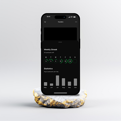 Spotify Statistics Feature app gamification ios mobile app spotify statistics streaks ui userinterface ux