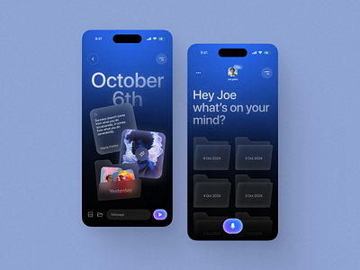 Daily Quotes & Image App UI app app ui application blue dark framer glass effect glass ui mobile mobile app mobile app ui modern ui ui inspiration visuals