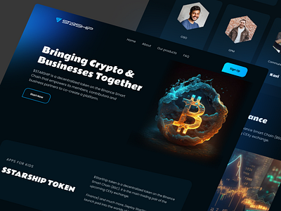 Web Design(UX+UI) for cryptocurrency blue clean coin concept crypto cryptocurrency currency design tae token ui ux wallet webdesign website