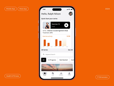 Mobile & Web App UI/UX – Fitness Series Dashboard animation best ui design exercisetracking figmadesign fitnessdashboard healthtech mobileapp sport app top ui design ui design uiuxdesign ux design webapp