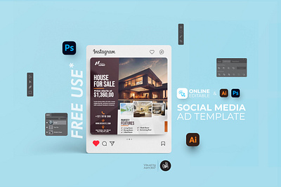 Real Estate Agent Instagram Post aam360 branding dream home sale graphic design home sale home selling house sale instagram post open house sale property sale property selling real estate real estate agency real estate agent ad real estate flyers social media design