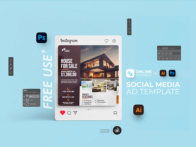 Real Estate Agent Instagram Post aam360 branding dream home sale graphic design home sale home selling house sale instagram post open house sale property sale property selling real estate real estate agency real estate agent ad real estate flyers social media design