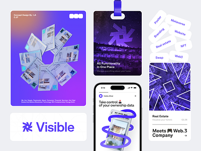 Branding Identity Real Estate ✦ Visible branding design identity illustration logo product service startup ui ux