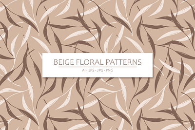 Beige Floral Patterns abstract