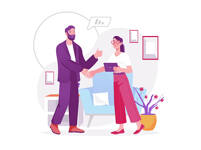 Business Deal 2D Animation 2d animation business agreement business deal collaboration communication corporation coworkers flat handshake illustration man meeting motion office partners success teamwork woman work