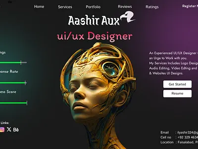 Aashir The UI/UX Designer 3d about me ai website design animation app ui branding design graphic design intro logo motion graphics portfolio ui ux wesite ui