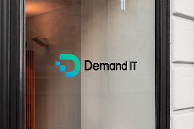 The logo "Demand IT" has been designed by Ansysoft adobe illustrator balance byrocratic customers it consultanty it services logo design professional young