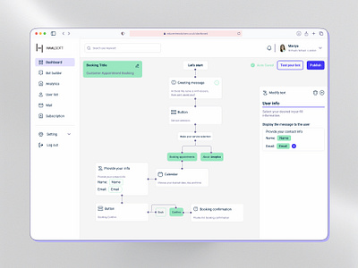 SaaS Chat Bot Admin Dashboard chat bot saas ui design saas admin saas dashboard