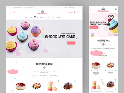 Bekery shop eCommerce Website Design bakery shop cake chocolatecake design drink ecommercelandingpage ecommerceshop fashion food mobileresponsive responsive responsivedesign shopify shopifyshop shopifystore uidesign uiuxdesign uxdesign webdesign williamhaiken