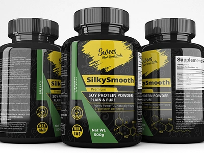 Premium Soy Protein Supplement Label