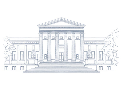 Minneapolis Institute of Art Sketch illustration architecture art drawing hand drawn illustration sketch